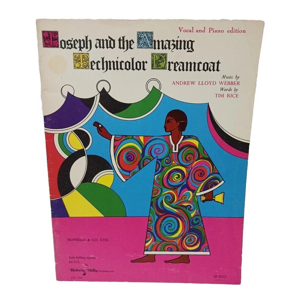 Joseph and the Amazing Technicolor Dreamcoat MUSIC BOOK Andrew Lloyd Webber VNTG